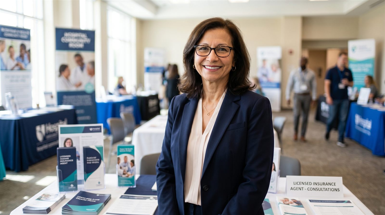 Lourdes Simons welcoming visitors at her table at the Adventist Health Simi Valley community health fair